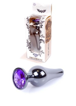 Plug-Jewellery Dark Silver BUTT PLUG- Purple B - Series HeavyFun