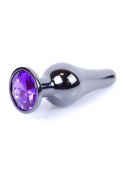 Plug-Jewellery Dark Silver BUTT PLUG- Purple B - Series HeavyFun