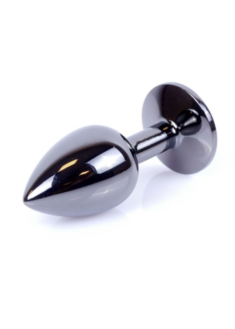 Korek Analny - Jewellery Dark Silver PLUG- Clear B - Series HeavyFun