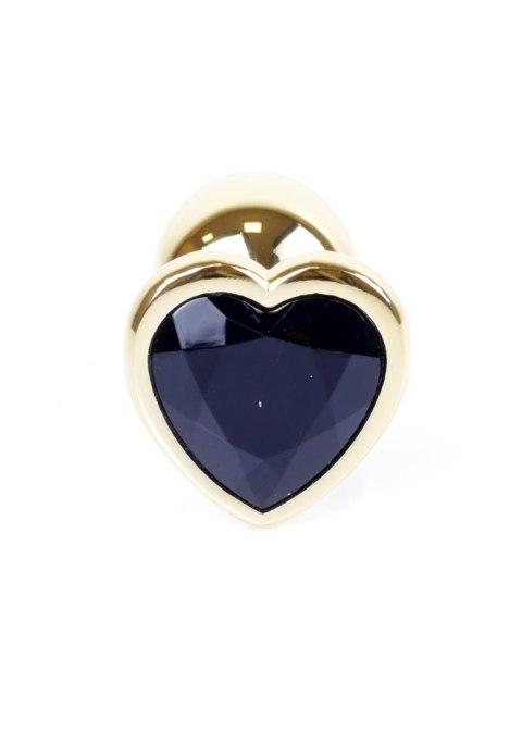 Plug-Jewellery Gold Heart PLUG- Black B - Series HeavyFun