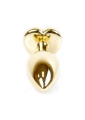 Plug - Jewellery Gold Heart PLUG- Clear B - Series HeavyFun