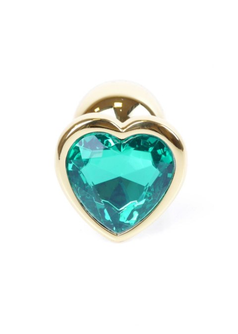 Plug-Jewellery Gold Heart PLUG- Green B - Series HeavyFun