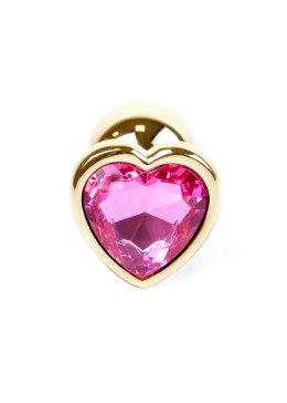 Plug-Jewellery Gold Heart PLUG- Pink B - Series HeavyFun