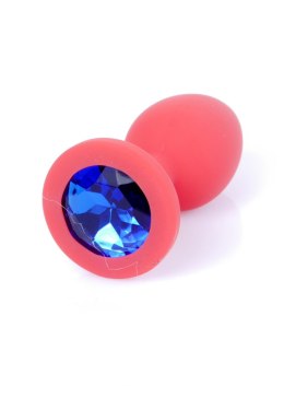 Plug-Jewellery Red Silicon PLUG Small- Blue Diamond B - Series HeavyFun
