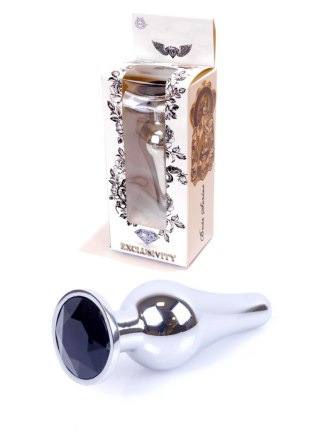 Plug-Jewellery Silver BUTT PLUG- Black B - Series HeavyFun