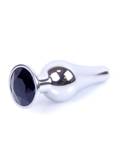 Plug-Jewellery Silver BUTT PLUG- Black B - Series HeavyFun