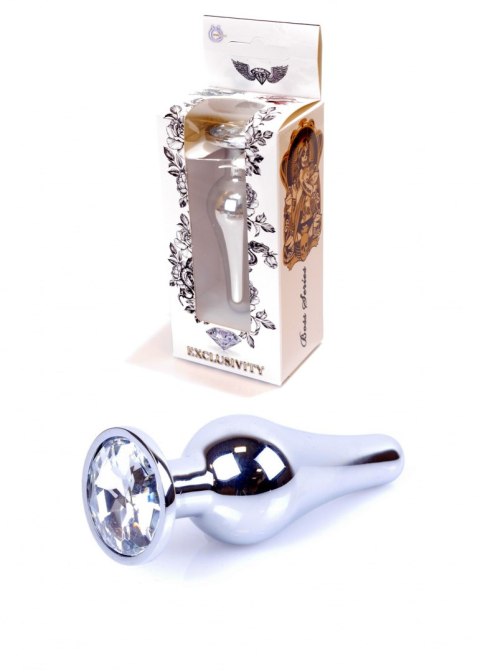 Plug-Jewellery Silver BUTT PLUG- Clear B - Series HeavyFun