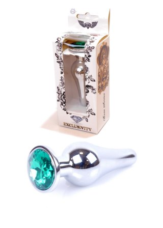 Plug-Jewellery Silver BUTT PLUG- Green B - Series HeavyFun