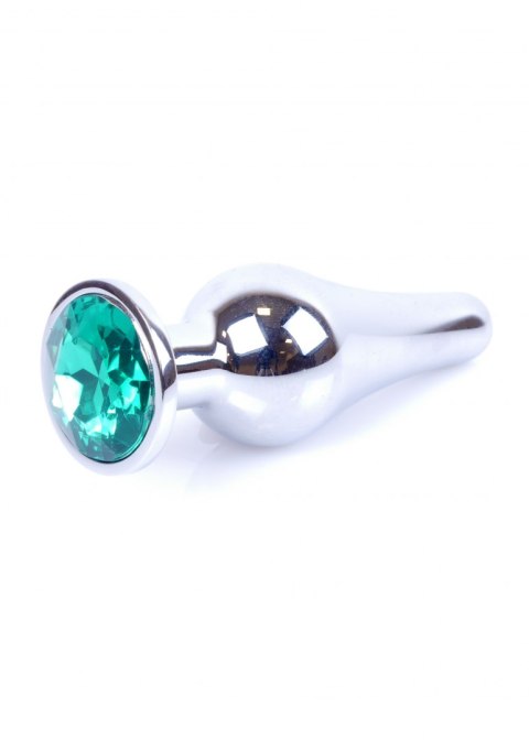 Plug-Jewellery Silver BUTT PLUG- Green B - Series HeavyFun