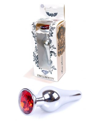 Plug-Jewellery Silver BUTT PLUG- Red B - Series HeavyFun