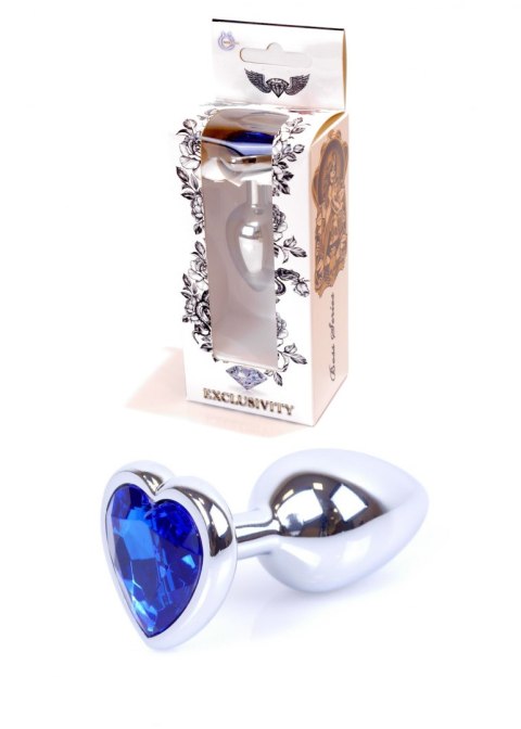 Plug-Jewellery Silver Heart PLUG- Dark Blue B - Series HeavyFun