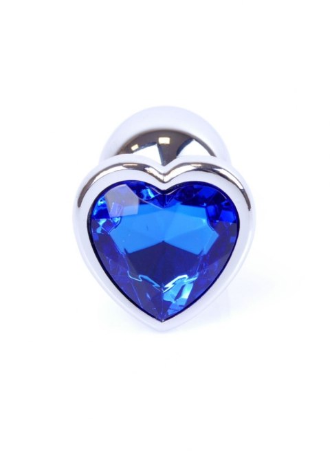 Plug-Jewellery Silver Heart PLUG- Dark Blue B - Series HeavyFun