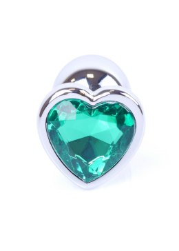 Plug-Jewellery Silver Heart PLUG- Green B - Series HeavyFun
