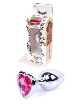 Plug-Jewellery Silver Heart PLUG- Pink B - Series HeavyFun