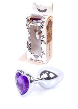 Plug-Jewellery Silver Heart PLUG- Purple B - Series HeavyFun