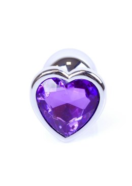 Plug-Jewellery Silver Heart PLUG- Purple B - Series HeavyFun