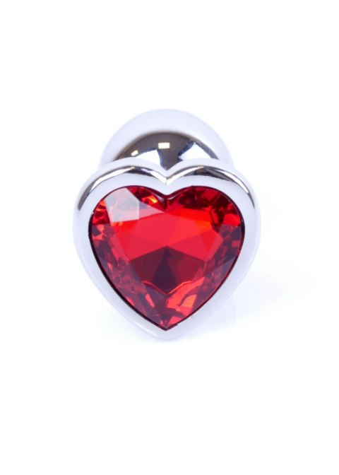 Plug-Jewellery Silver Heart PLUG- Red B - Series HeavyFun