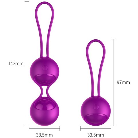 Wibrujące Kulki Kegla - Vibrating Silicone Kegel Balls Set USB 10 Function / Remote control B - Series Fox