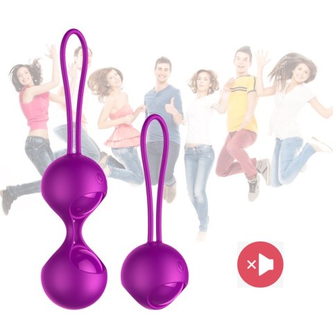 Wibrujące Kulki Kegla - Vibrating Silicone Kegel Balls Set USB 10 Function / Remote control B - Series Fox