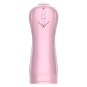 Masturbator-Vibrating and Flashing Masturbation Cup USB 7+7 Function / Talk Mode (Pink) B - Series Fox
