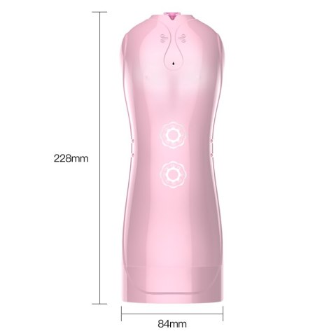 Masturbator-Vibrating and Flashing Masturbation Cup USB 7+7 Function / Talk Mode (Pink) B - Series Fox