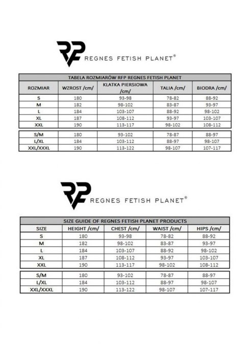 Męskie figi z gumy z otwartym tyłem, elementem dekoracyjnym z przodu i zapięciami S/M Regnes Fetish Planet