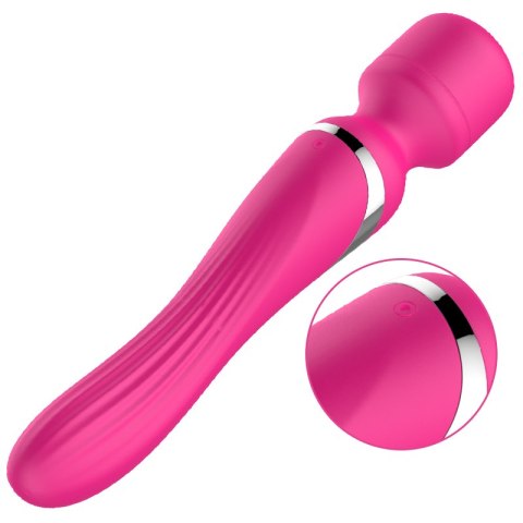 Masażer - B - Series - Silicone Dual Massager Pulsator USB 7+7 Function (Pink) B - Series Fox