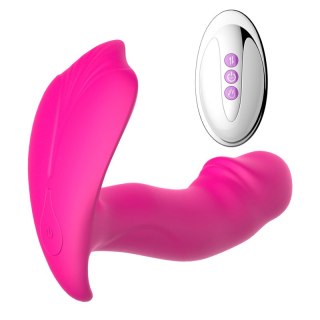 Wibrator Majtkowy - Silicone Panty Vibrator and Pulsator USB 10 Function / Heating B - Series Fox