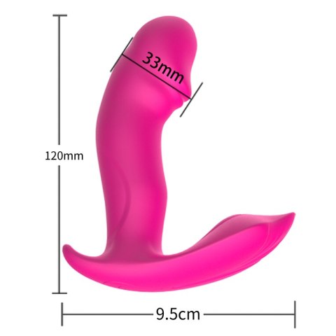 Wibrator Majtkowy - Silicone Panty Vibrator and Pulsator USB 10 Function / Heating B - Series Fox