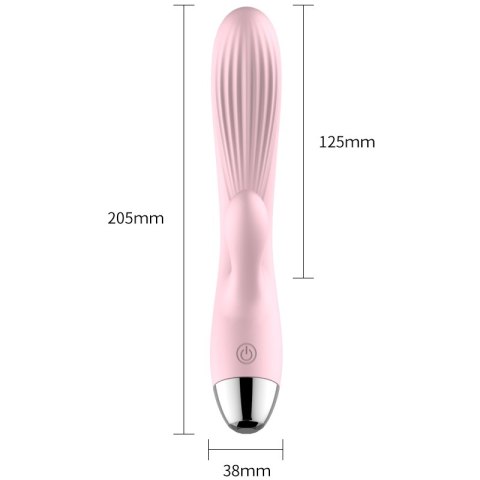 Wibrator- B - Series, Silicone Vibrator Pink USB 10 Function / Heating B - Series Fox