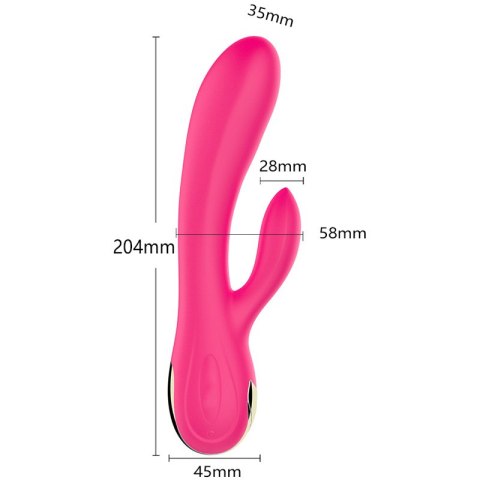 Wibrator - Silicone Vibrator USB 7 Function + Booster / Heating B - Series Fox