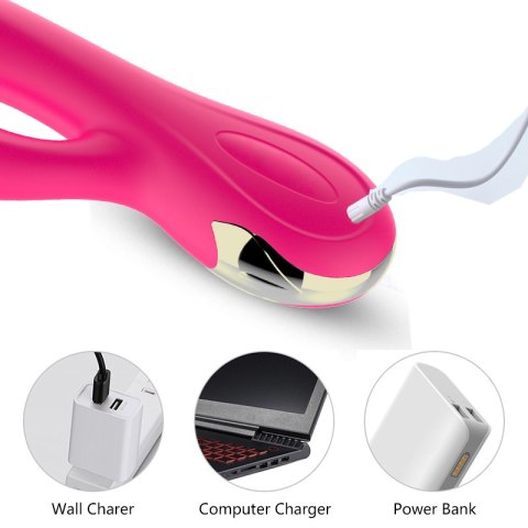 Wibrator - Silicone Vibrator USB 7 Function + Booster / Heating B - Series Fox