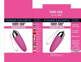 Dino egg pink big egg 10,8 cm x 3,4 cm Power Escorts