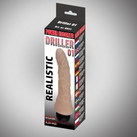 Driller 01 flesh 21,5 cm realistic vibrating Power Escorts