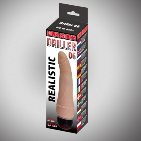 Driller 06 flesh 21 cm realistic vibrating Power Escorts