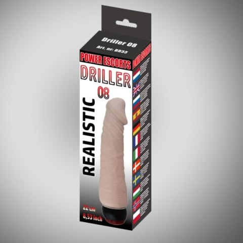 Driller 08 flesh 22 cm realistic vibrating Power Escorts