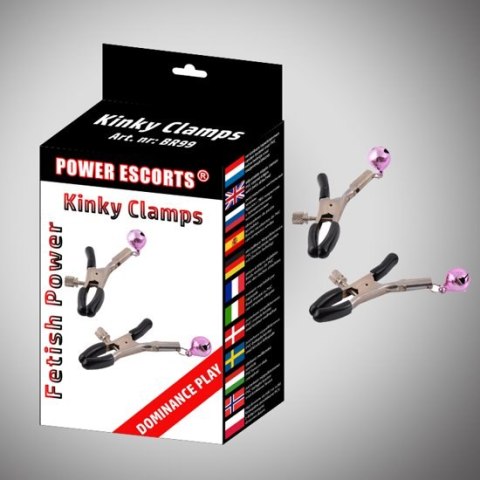 Kinky clamps black nipple clamps Power Escorts