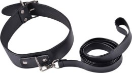 Kinky collar black collar with leash adjustable Power Escorts