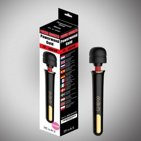 Powerwand gold black big size wand massager 12 speed rech Power Escorts