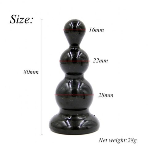 Rocket drill 3,2 inch black anal plug 3,2 inch / 8 cm Power Escorts