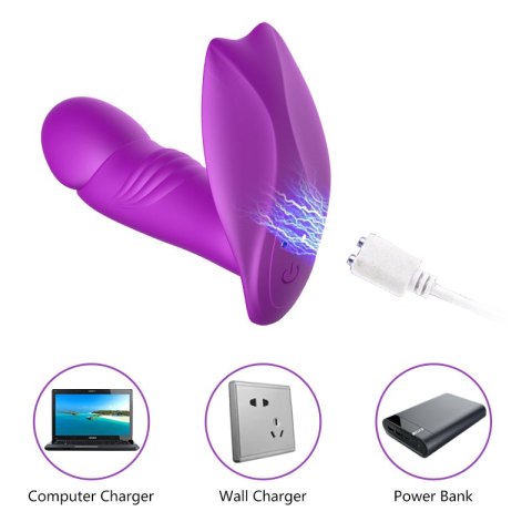 Wibrator majtkowy - Silicone Panty Vibrator USB 7 Function / Heating / Impact function B - Series Fox