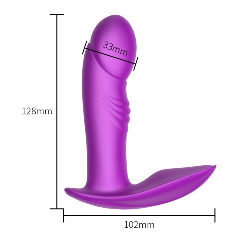 Wibrator majtkowy - Silicone Panty Vibrator USB 7 Function / Heating / Impact function B - Series Fox