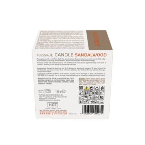 Świeca-Shiatsu Massage Candle Sandalwood 130g. Hot