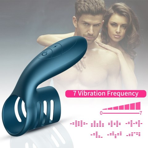 Wibrator-Silicone Ring Blue USB 7 Function B - Series Fox