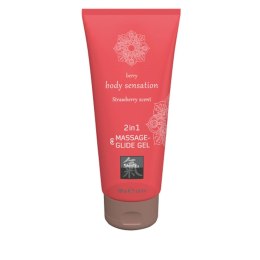 Żel/sprej-Shiatsu 2in1 Massage-Glide Strawberry scent 200ml. Hot