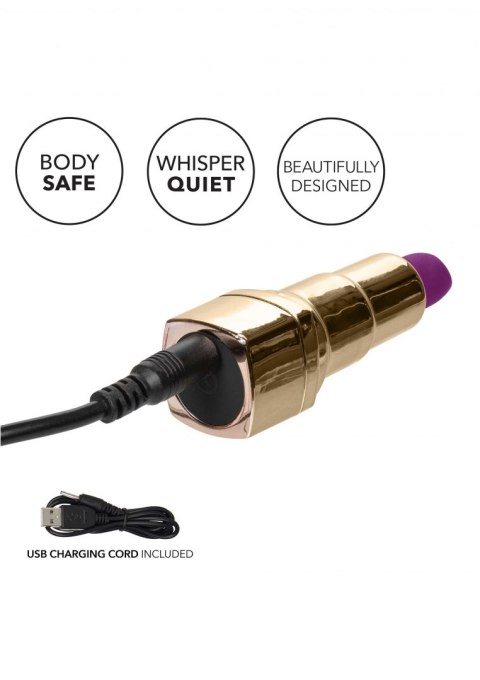 Bad Bitch Lipstick Vibrator Gold Calexotics