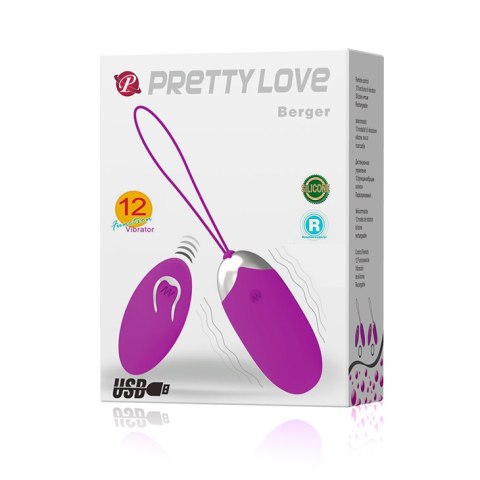 Wibrujace Jajko z pilotem - BERGER EGG 12 function vibrations Pretty Love