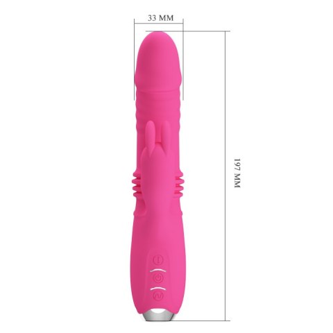 Wibrator Królik z funkcją pchania - DOROTHY USB 3 Thrusting 12 Vibration Pretty Love