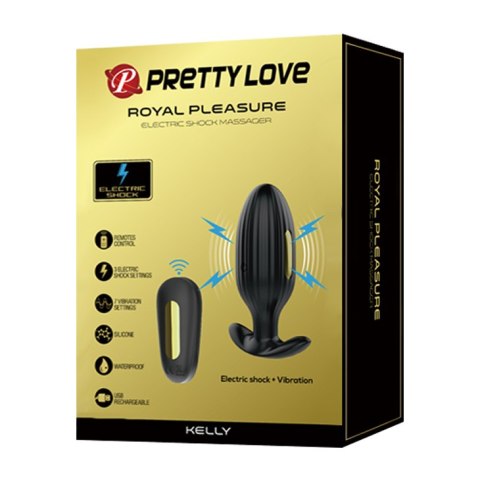 Korek analny z elektrostymulacją - KELLY Electric Shock Massager Pretty Love