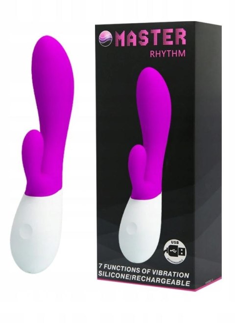 Wibrator Królik - MASSTER RHYTHM 7 Function USB Purple Pretty Love